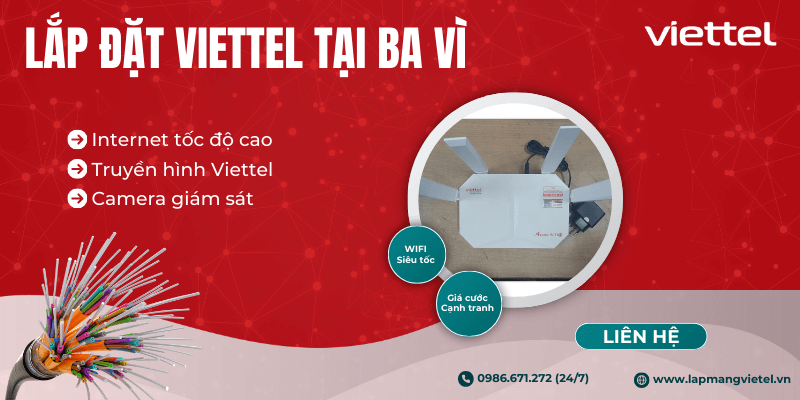 Lắp mạng Viettel Ba Vì